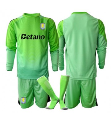 Aston Villa Portiere Seconda Maglia Bambino 2025-26 Manica Lunga (+ Pantaloni corti)